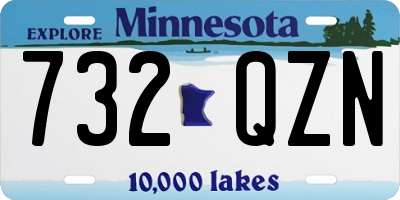 MN license plate 732QZN