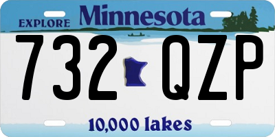 MN license plate 732QZP
