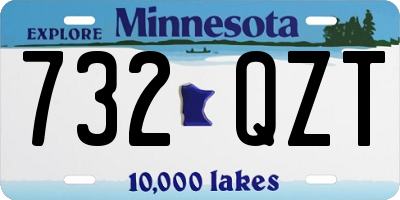 MN license plate 732QZT