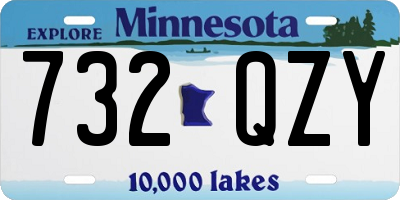 MN license plate 732QZY