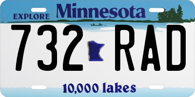 MN license plate 732RAD