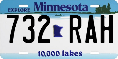 MN license plate 732RAH