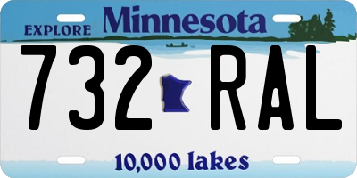 MN license plate 732RAL
