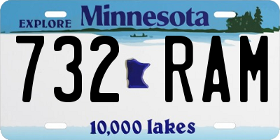 MN license plate 732RAM
