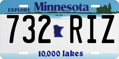 MN license plate 732RIZ
