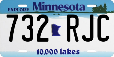 MN license plate 732RJC