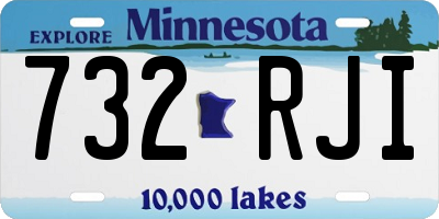 MN license plate 732RJI