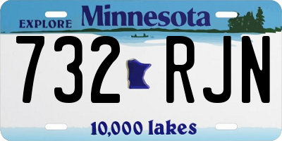 MN license plate 732RJN