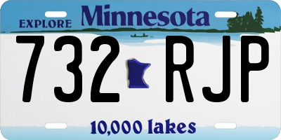 MN license plate 732RJP