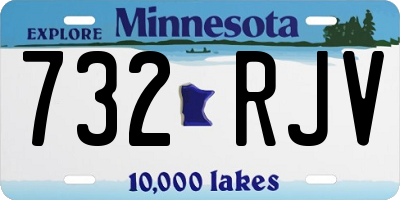 MN license plate 732RJV