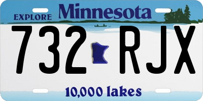 MN license plate 732RJX