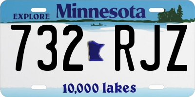 MN license plate 732RJZ