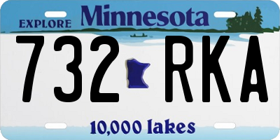 MN license plate 732RKA