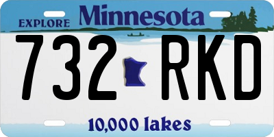 MN license plate 732RKD