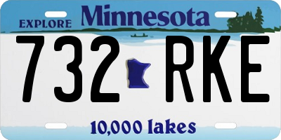 MN license plate 732RKE