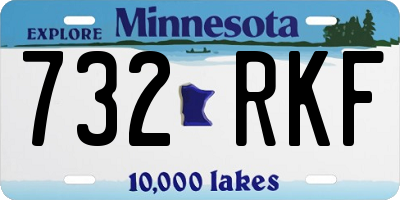 MN license plate 732RKF