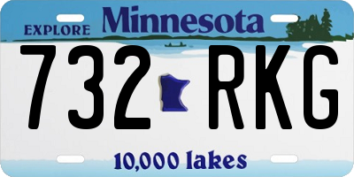 MN license plate 732RKG