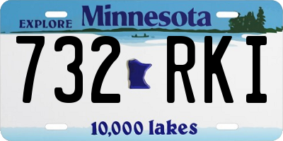 MN license plate 732RKI