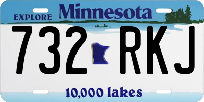 MN license plate 732RKJ