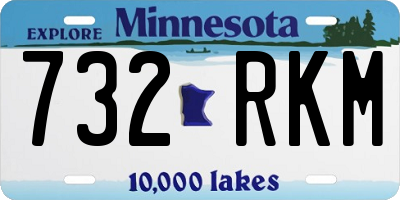 MN license plate 732RKM