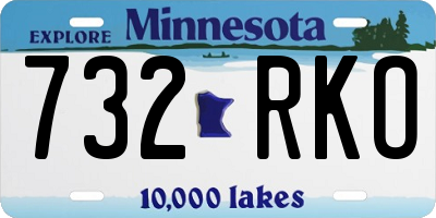 MN license plate 732RKO