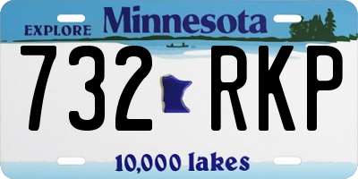 MN license plate 732RKP