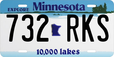 MN license plate 732RKS