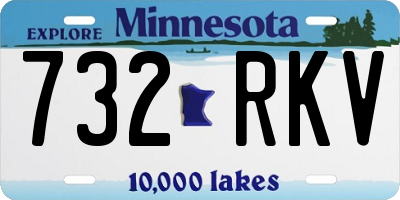 MN license plate 732RKV