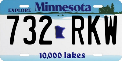 MN license plate 732RKW