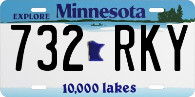 MN license plate 732RKY