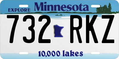 MN license plate 732RKZ