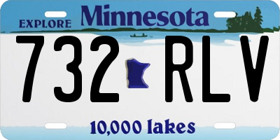 MN license plate 732RLV