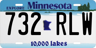 MN license plate 732RLW