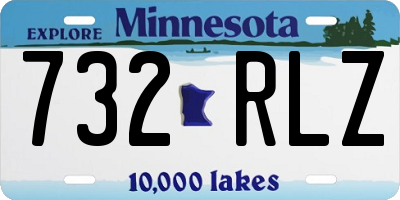MN license plate 732RLZ