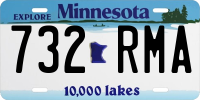MN license plate 732RMA