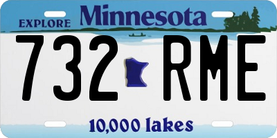 MN license plate 732RME