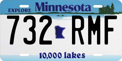 MN license plate 732RMF
