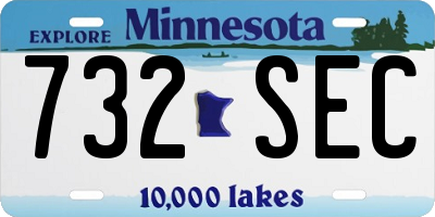 MN license plate 732SEC