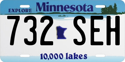 MN license plate 732SEH