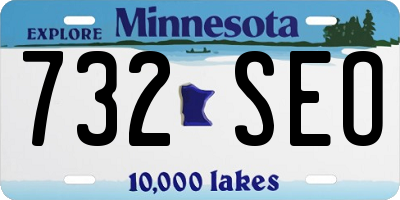 MN license plate 732SEO