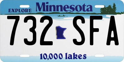 MN license plate 732SFA