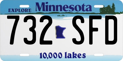 MN license plate 732SFD