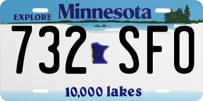 MN license plate 732SFO