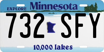 MN license plate 732SFY