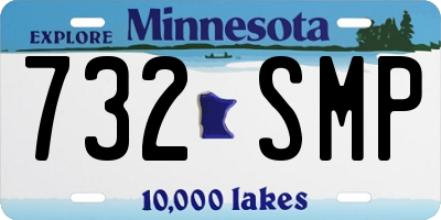 MN license plate 732SMP