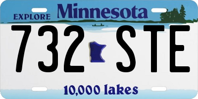 MN license plate 732STE