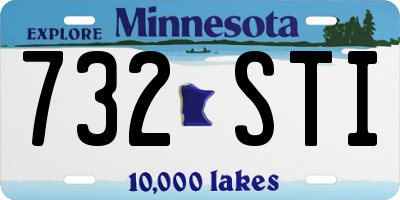 MN license plate 732STI