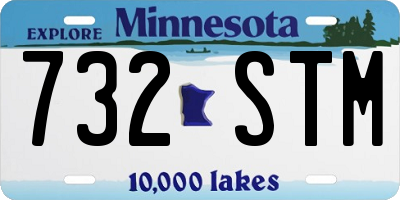 MN license plate 732STM