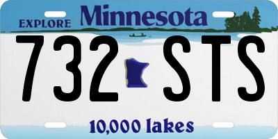 MN license plate 732STS
