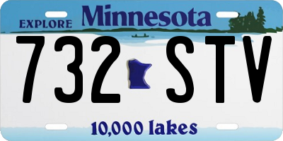MN license plate 732STV